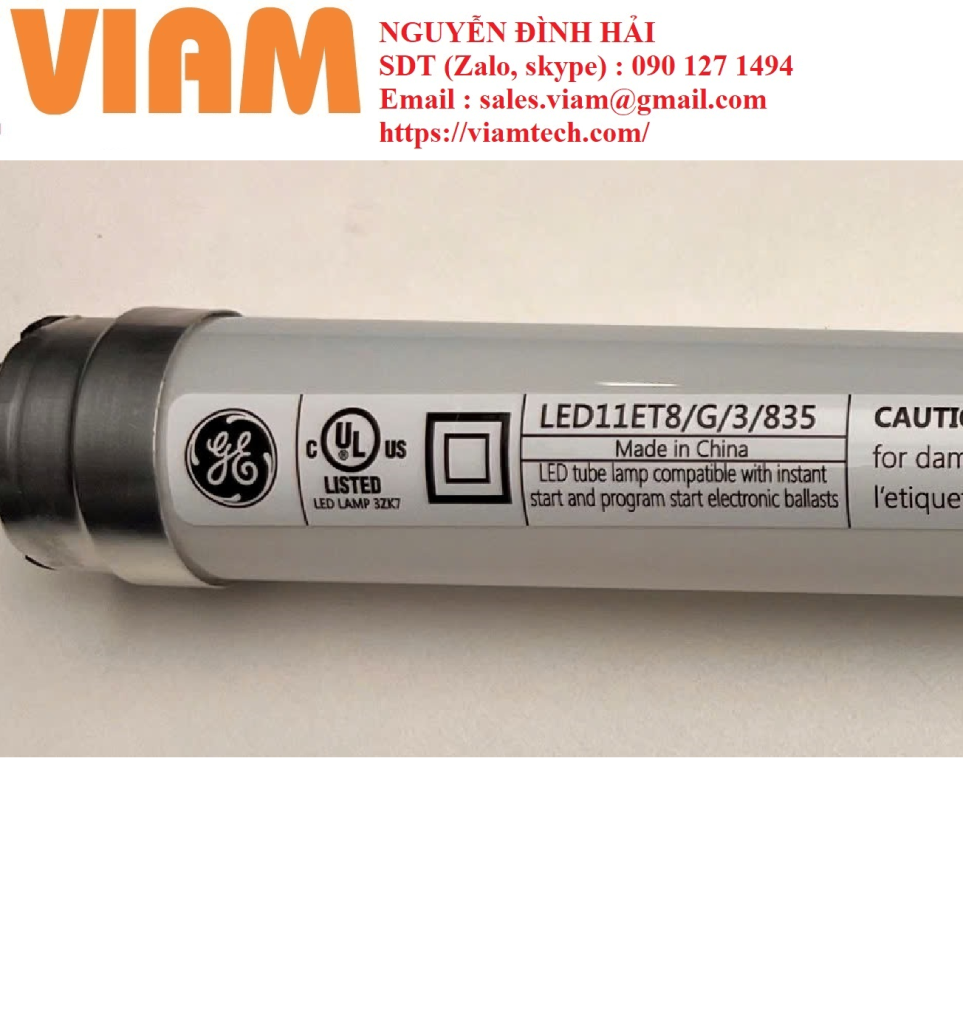 Bóng đèn so màu GE 35784 LED11ET8/G/3/835 T8 dùng cho tiêu chuẩn JCPenny, Walmart